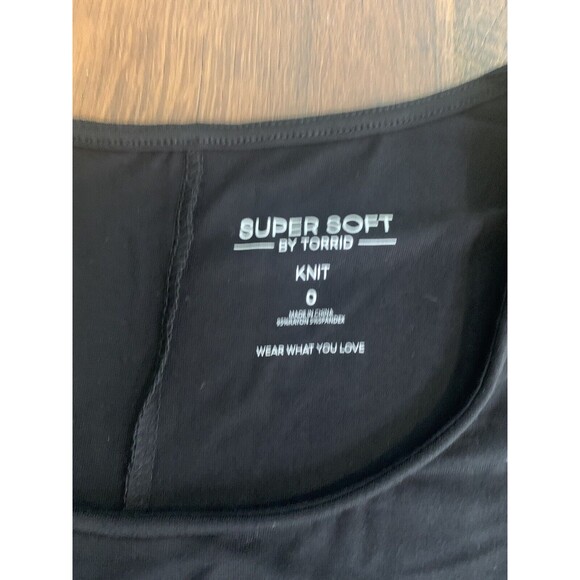 Torrid Dress Women's 1X Black Long Sleeve Midi Super Soft Cinched Bodycon - Picture 2 of 6